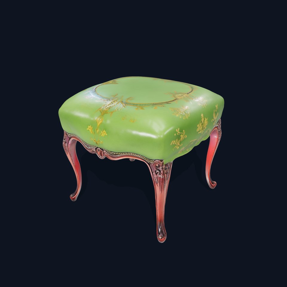 Elegant Green Ottoman model pack